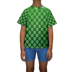 Whatsapp Logo Pattern Kids  Short Sleeve Swimwear by Simbadda