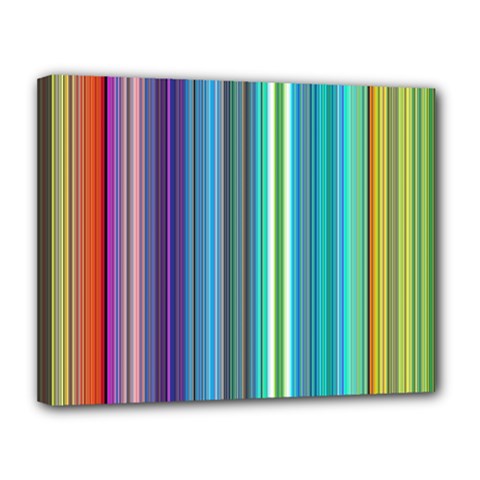 Color Stripes Canvas 14  X 11  by Simbadda