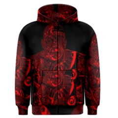 Warrior - Red Men s Zipper Hoodie by Valentinaart