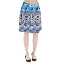 Swimming Angel Pleated Skirt by Valentinaart