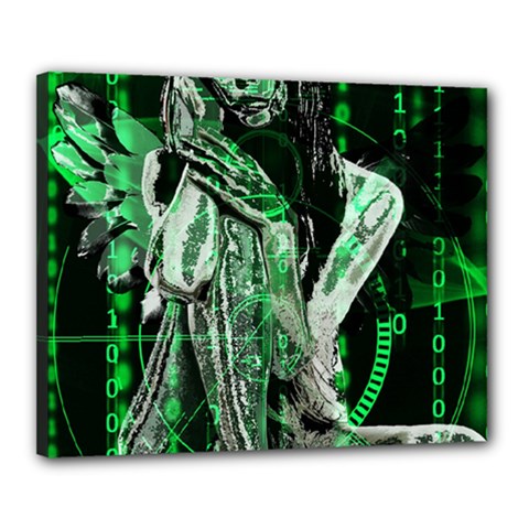 Cyber Angel Canvas 20  X 16  by Valentinaart