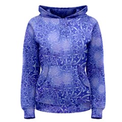 Retro Flower Pattern Design Batik Women s Pullover Hoodie by Simbadda