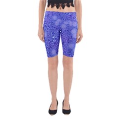 Retro Flower Pattern Design Batik Yoga Cropped Leggings