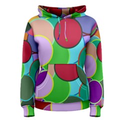 Dots Circles Colorful Unique Women s Pullover Hoodie by Simbadda