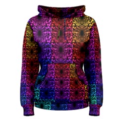 Rainbow Grid Form Abstract Women s Pullover Hoodie by Simbadda