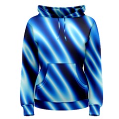 Grunge Blue White Pattern Background Women s Pullover Hoodie by Simbadda