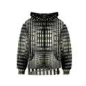 Interwoven Grid Pattern In Green Kids  Zipper Hoodie View1