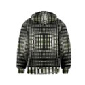 Interwoven Grid Pattern In Green Kids  Zipper Hoodie View2