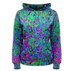 Green Purple Pink Background Women s Pullover Hoodie by Simbadda