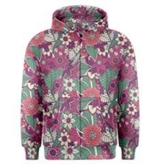 Seamless Floral Pattern Background Men s Zipper Hoodie by TastefulDesigns