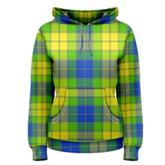 Spring Plaid Yellow Women s Pullover Hoodie by Simbadda