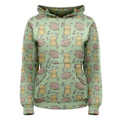 Cute Hamster Pattern Women s Pullover Hoodie by Simbadda