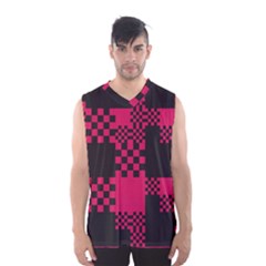 Cube Square Block Shape Creative Men s Basketball Tank Top by Simbadda