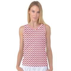 Pattern Red White Background Women s Basketball Tank Top by Simbadda