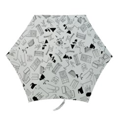 Furniture Black Decor Pattern Mini Folding Umbrellas by Simbadda