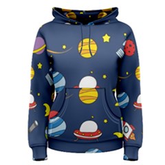 Space Background Design Women s Pullover Hoodie by Simbadda