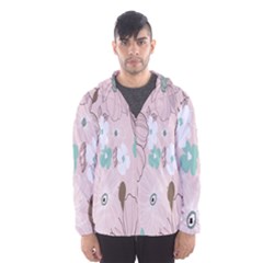 Background Texture Flowers Leaves Buds Hooded Wind Breaker (men) by Simbadda