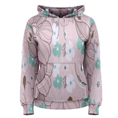 Background Texture Flowers Leaves Buds Women s Pullover Hoodie by Simbadda