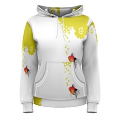 Fish Underwater Yellow White Women s Pullover Hoodie by Simbadda