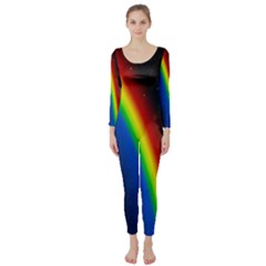 Rainbow Earth Outer Space Fantasy Carmen Image Long Sleeve Catsuit by Simbadda