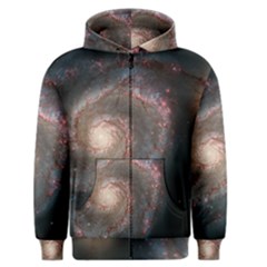 Whirlpool Galaxy And Companion Men s Zipper Hoodie by SpaceShop