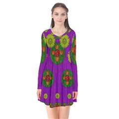 Buddha Blessings Fantasy Flare Dress by pepitasart