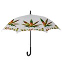 Marijuana Leaf Bright Graphic Hook Handle Umbrellas (Large) View3