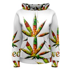 Marijuana Leaf Bright Graphic Women s Pullover Hoodie by Simbadda