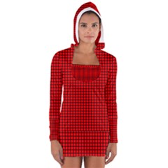 Red And Black Women s Long Sleeve Hooded T-shirt by PhotoNOLA