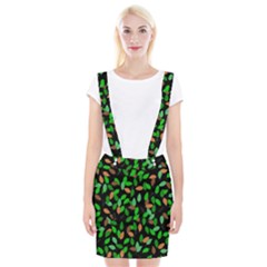 Leaves True Leaves Autumn Green Suspender Skirt by Simbadda