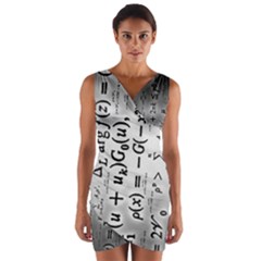 Science Formulas Wrap Front Bodycon Dress by Simbadda