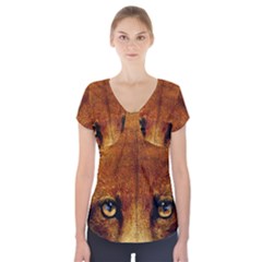 Fox Short Sleeve Front Detail Top by Simbadda