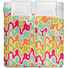 Abstract Pattern Colorful Wallpaper Duvet Cover Double Side (king Size) by Simbadda