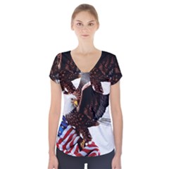 Independence Day United States Short Sleeve Front Detail Top by Simbadda