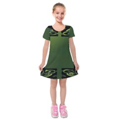 Celtic Corners Kids  Short Sleeve Velvet Dress by Simbadda