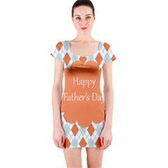 Happy Father Day  Short Sleeve Bodycon Dress by Simbadda