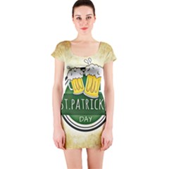 Irish St Patrick S Day Ireland Beer Short Sleeve Bodycon Dress by Simbadda