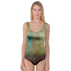 Aqua Textured Abstract Princess Tank Leotard  by digitaldivadesigns