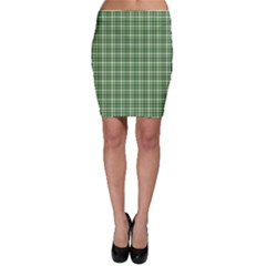 St  Patricks Day Plaid Pattern Bodycon Skirt by Valentinaart