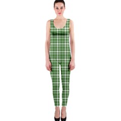 St  Patricks Day Plaid Pattern Onepiece Catsuit by Valentinaart