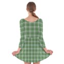 St. Patricks day plaid pattern Long Sleeve Velvet Skater Dress View2