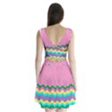 Easter Chevron Pattern Stripes Split Back Mini Dress  View2