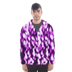 Bokeh Background In Purple Color Hooded Wind Breaker (men) by Amaryn4rt