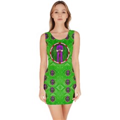 Smoking Hot Cartoon Lady Sleeveless Bodycon Dress by pepitasart