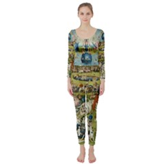 Hieronymus Bosch Garden Of Earthly Delights Long Sleeve Catsuit by MasterpiecesOfArt