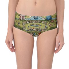 Hieronymus Bosch Garden Of Earthly Delights Mid-waist Bikini Bottoms by MasterpiecesOfArt