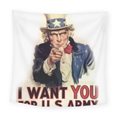 Uncle Sam Square Tapestry (large) by Valentinaart