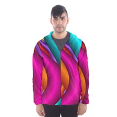 Fractal Wallpaper Color Pipes Hooded Wind Breaker (men) by Amaryn4rt