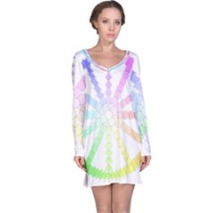 Polygon Evolution Wheel Geometry Long Sleeve Nightdress by Amaryn4rt