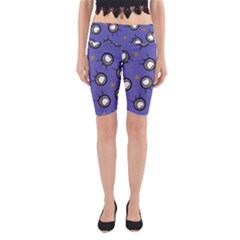 Rockets In The Blue Sky Surrounded Yoga Cropped Leggings